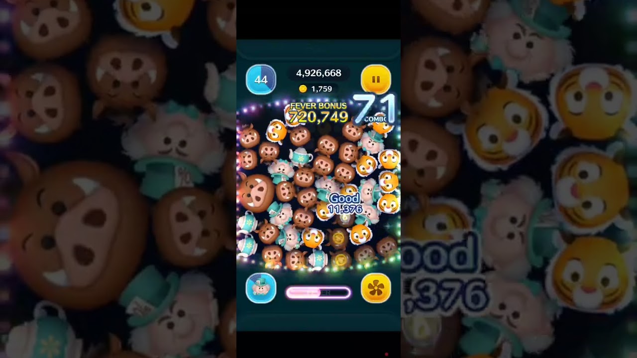 Mad Hatter (Charm) Tsum Tsum ~ SL6 Gameplay 《 21 Million Score 》