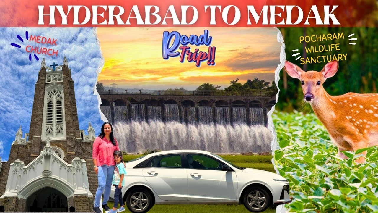 Hyderabad to Medak Road Trip | Exploring Medak Church & Pocharam Wildlife Sanctuary 🌟