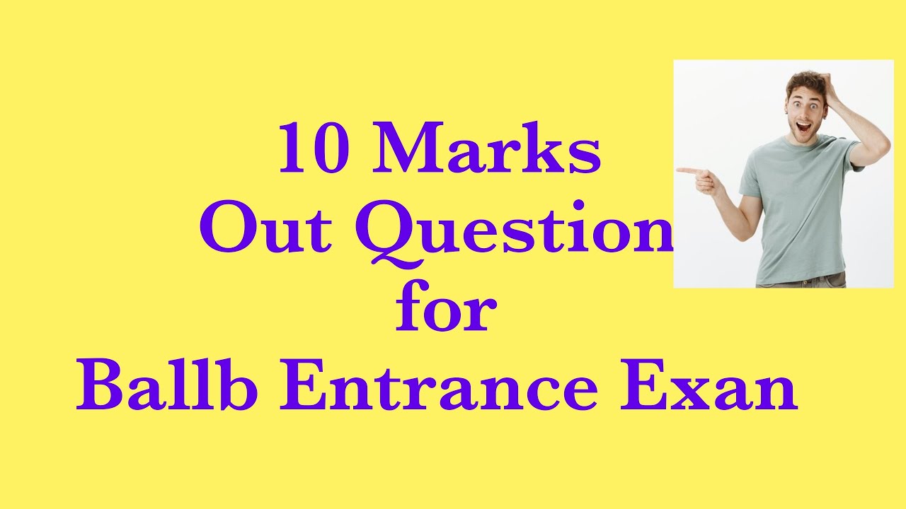 Person chapter for Ballb Entrance| Out questions for 10 marks| differences between Natural and Legal
