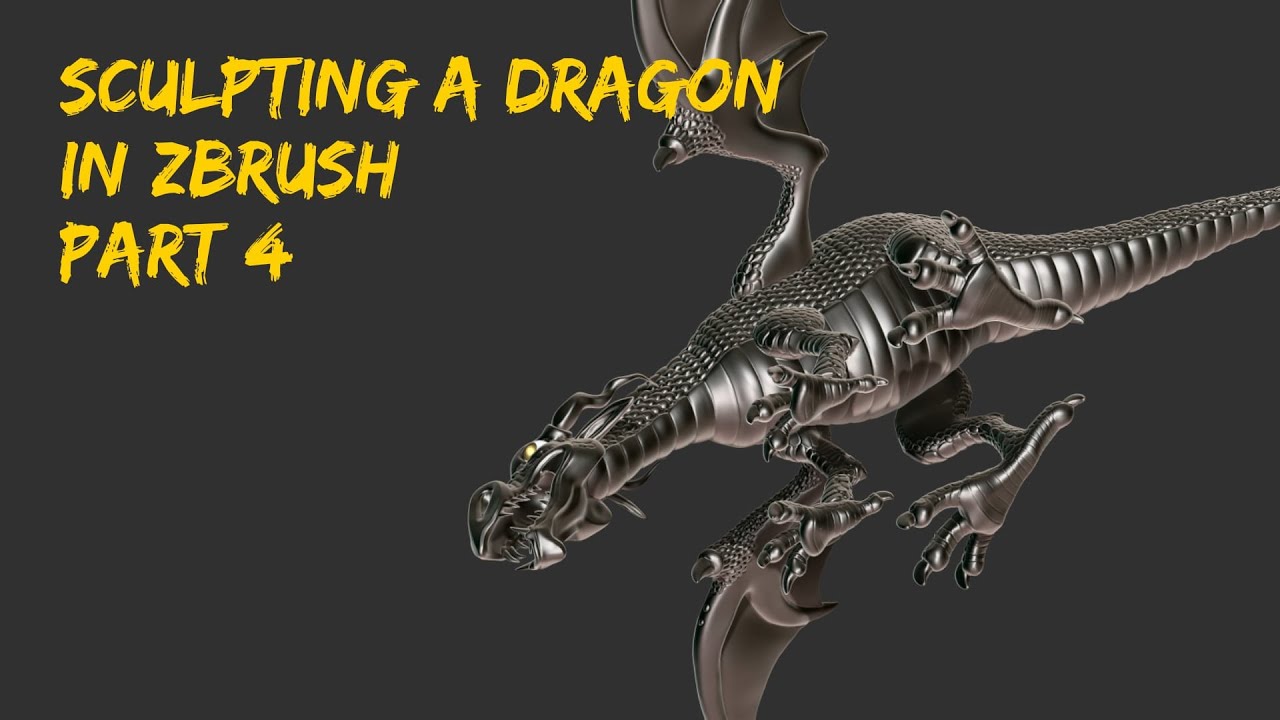 Part 4: Sculpting a Dragon in ZBrush Timelapse #digitalsculpting