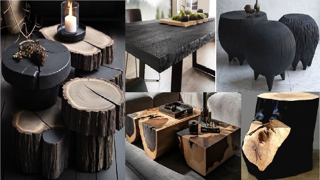 Reclaiming Nature with Fire Eco Friendly Charred Stump Furniture Ideas