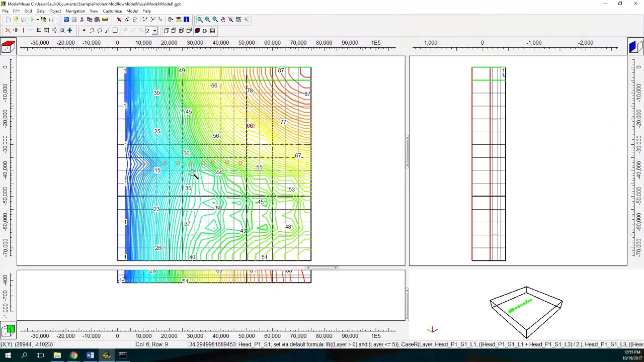 Tutorial: Example Problem of MODFLOW with Model Muse