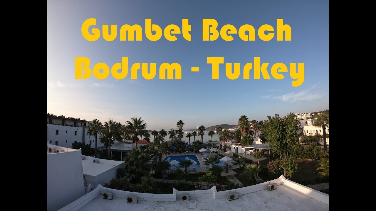 Gumbet Beach Walk. 4K. Bodrum. Turkey. Sep 2020 Holiday. Nagi Beach Hotel. GoPro 7 Black. Timelapse.