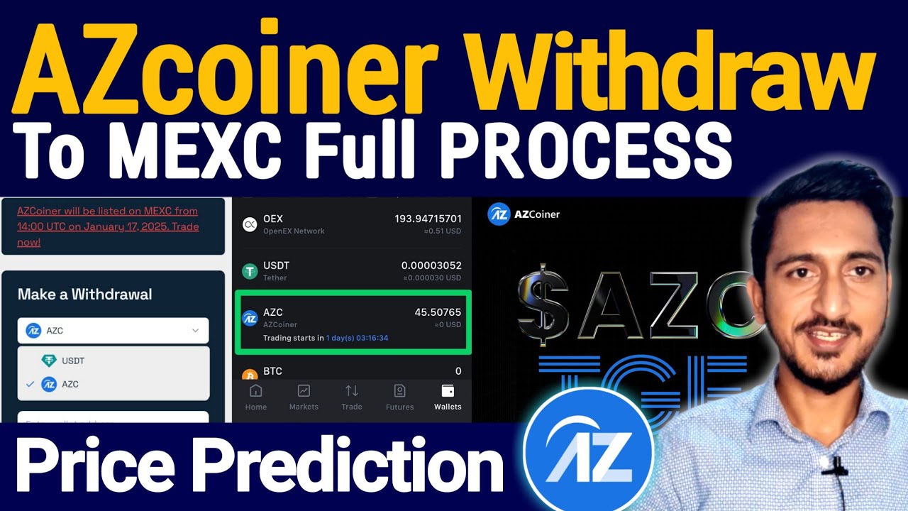 AZC Mining App Withdraw to MEXC Exchange Full Process | AZcoiner Listing & Price Prediction