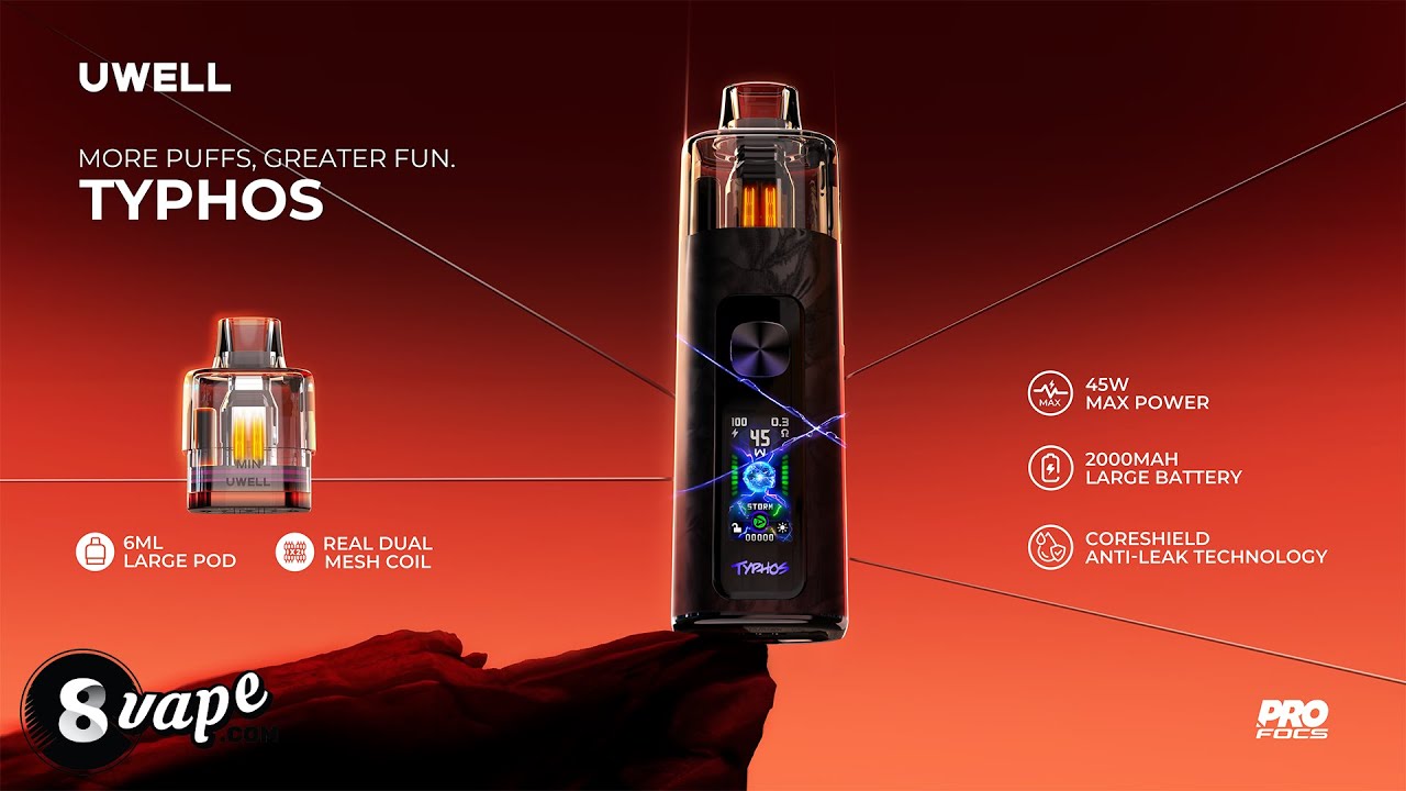 Uwell Typhos 45W Pod Kit | Power Meets Precision in Every Puff