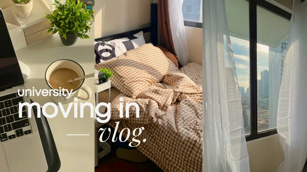 college move in vlog 📦 — first time living alone + dorm tour | uni diaries