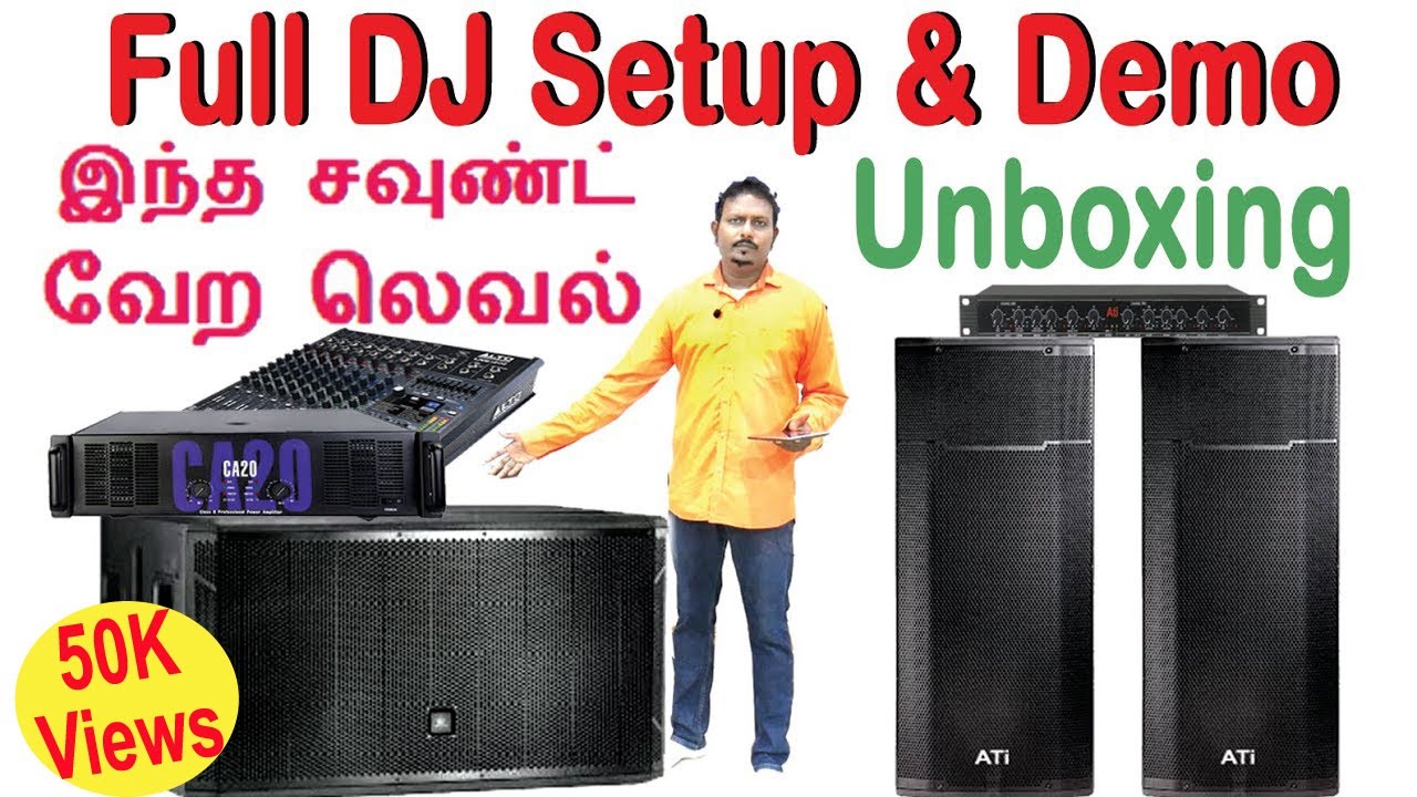 இந்த சவுண்ட் வேற லெவல் | Ati Pro 6000 Watts Full DJ Setup | Unboxing & Connection Tamil Review