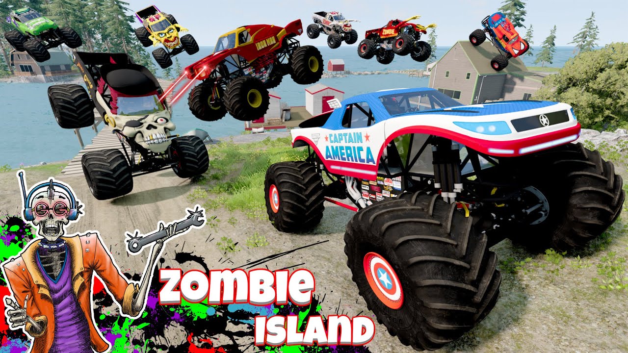 Monster Jam Zombie Island Compilation #33 | Racing, Freestyle, and High Speed Jumps