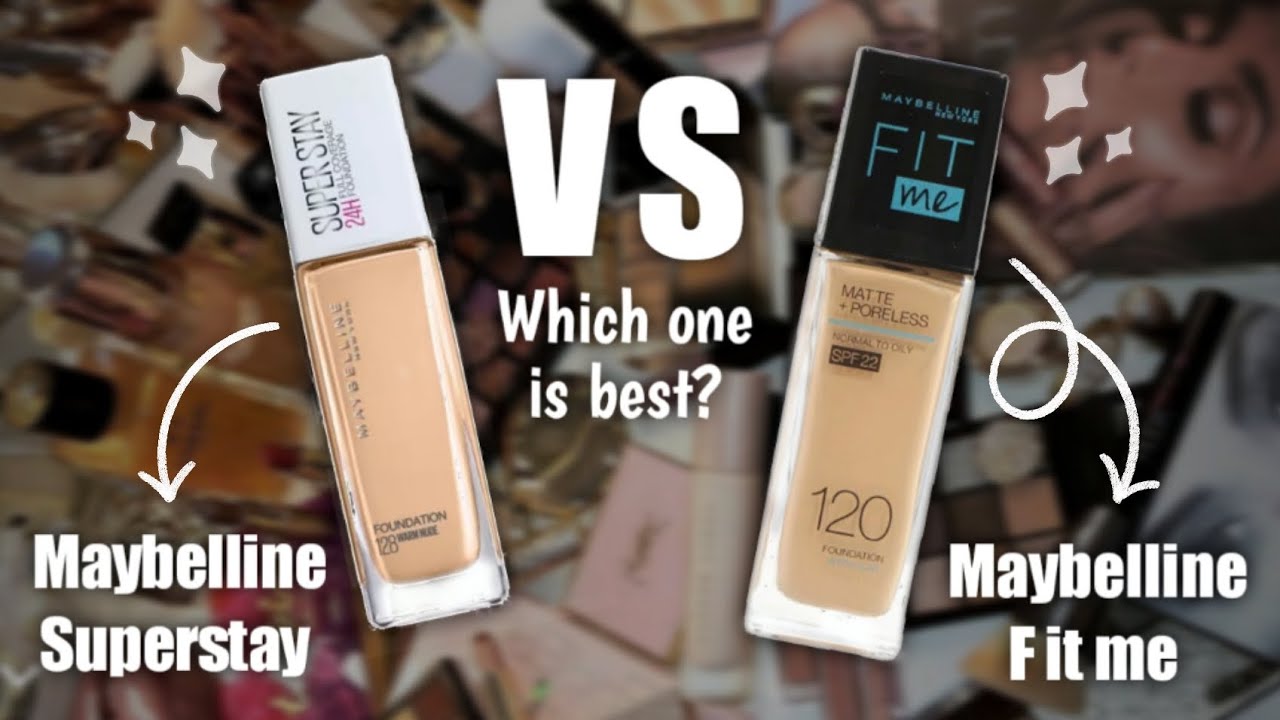 Maybelline Fit me foundation VS Maybelline Superstay foundation | Drugstore makeup