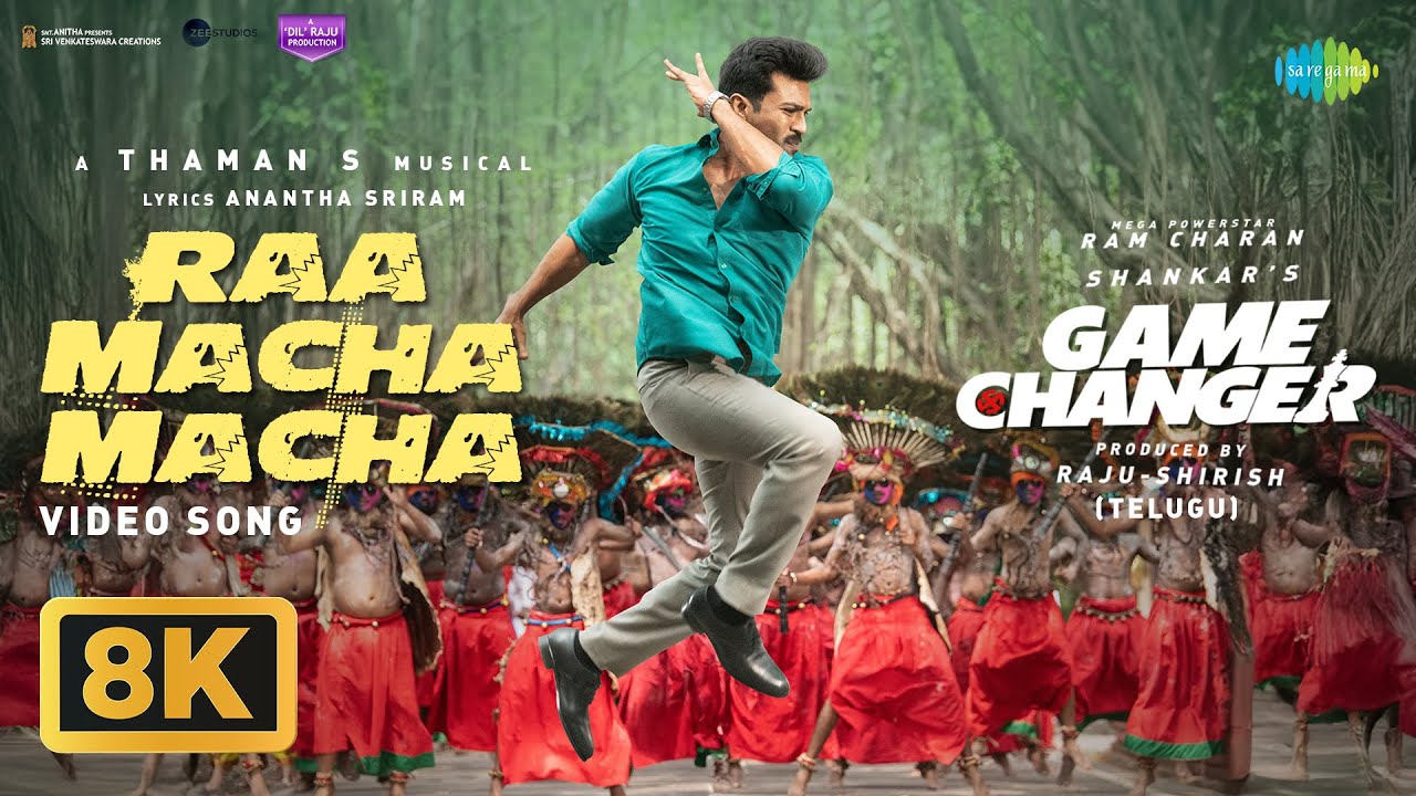 Raa Macha Macha - 8K Video Song | Game Changer | Ram Charan | Shankar | Thaman S | Nakash Aziz
