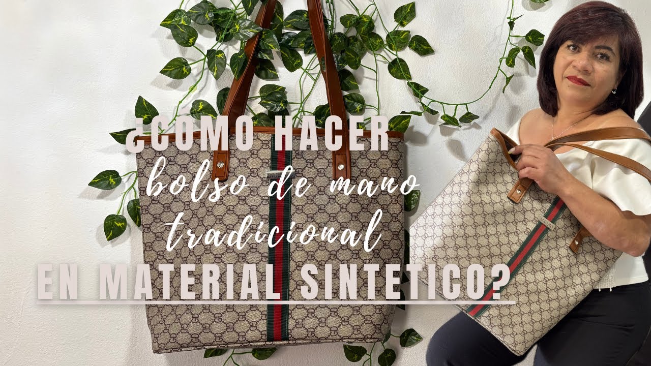 ¿Cómo hacer bolso de mano tradicional en material sintético? 👜👜👜