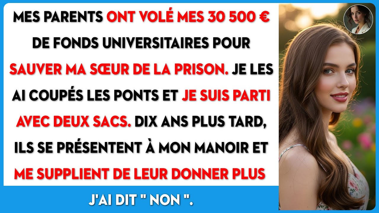 Mes parents ont volé mes économies pour sauver ma sœur de prison. Je les ai reniés et...