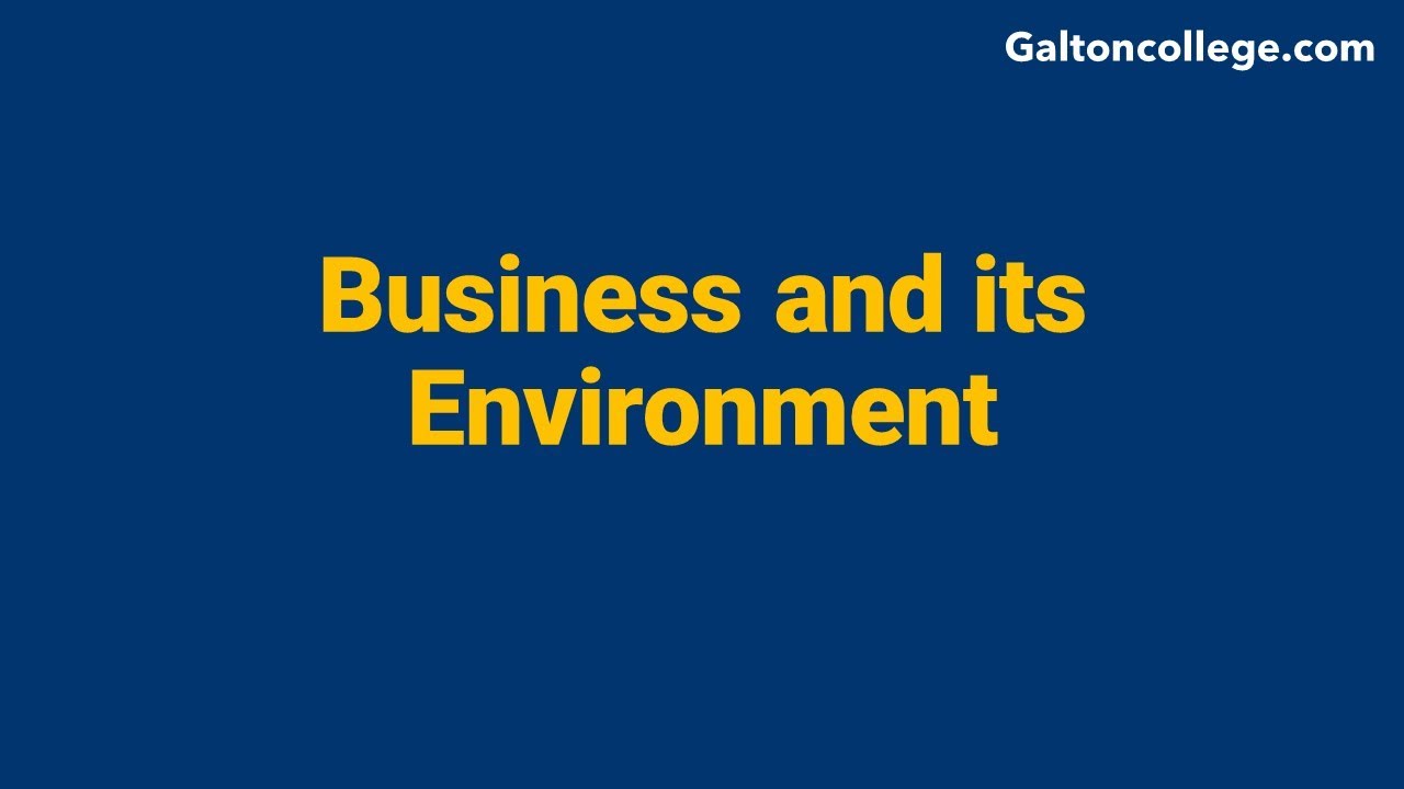 Business and its environment