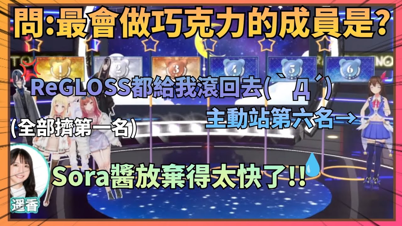 【大混沌排名】當題目剛亮出來全部人都在激烈爭奪第一名的位置時，空媽已經搶先把最後一名的位置佔好了w【Hololive中文】(時乃空/轟一/火威青/音乃瀨奏/儒烏風亭螺鈿)