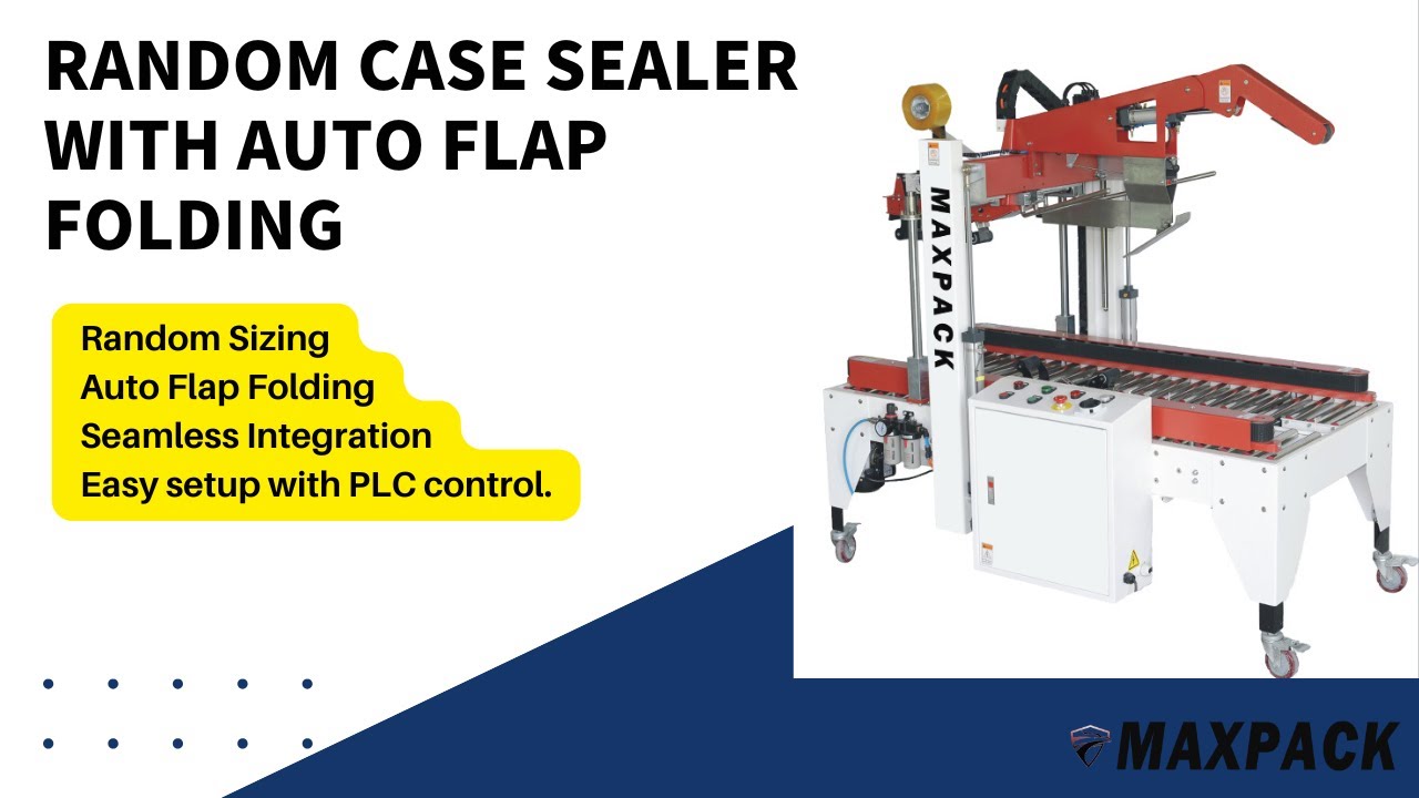 Random Case Sealer with Auto Flap Folding | Max Series High-Speed Sealing