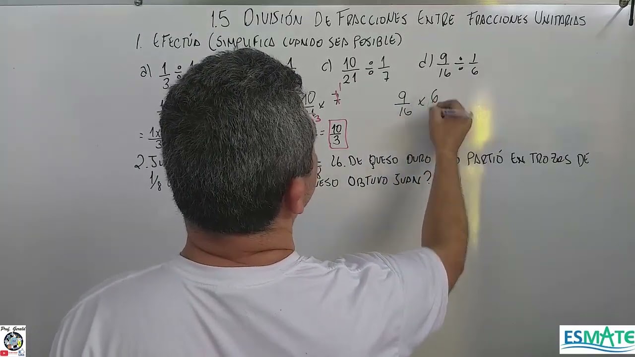 1.5 DIVISION DE FRACCIONES ENTRE FRACCIONES UNITARIAS 6º GRADO CUADERNILLO
