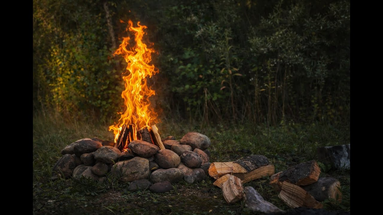 Calm Outdoor Cooking 🔥 Fire & Nature Sounds | ForRestVibe