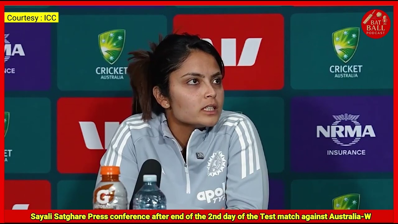 Sayali Satghare press conference after the end of the 2nd day of the Test match against Australia-W