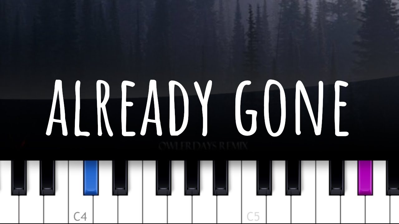 Already Gone ~ Sleeping At Last  (piano tutorial)