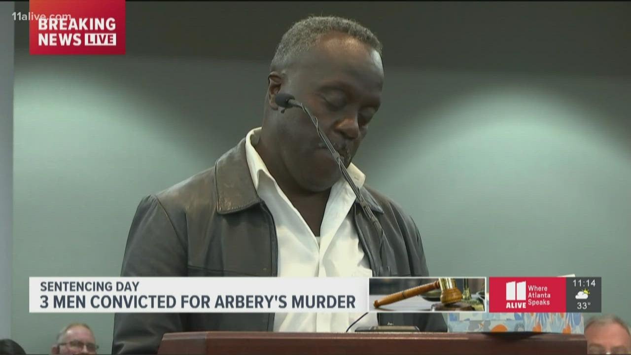 Ahmaud Arbery's dad speaks before killers' sentencing