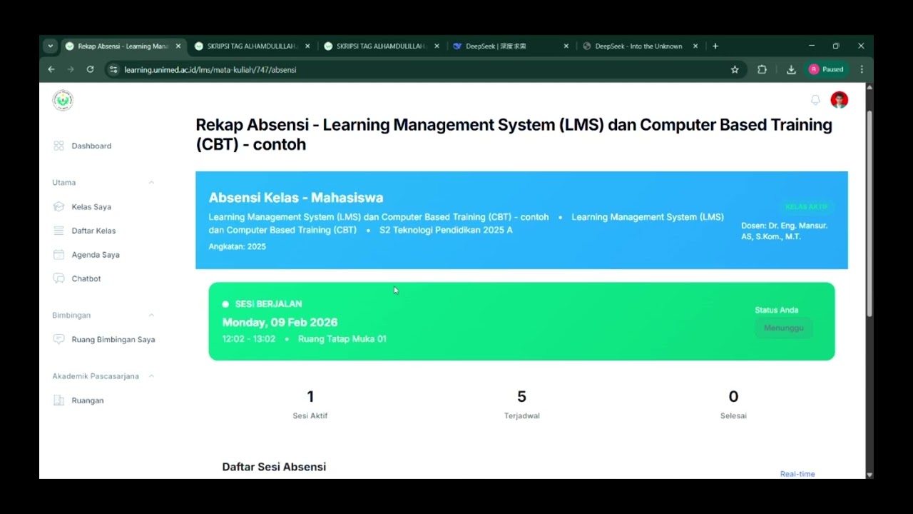 Panduan Penggunaan E-Learning Pascasarjana untuk Mahasiswa | Universitas Negeri Medan
