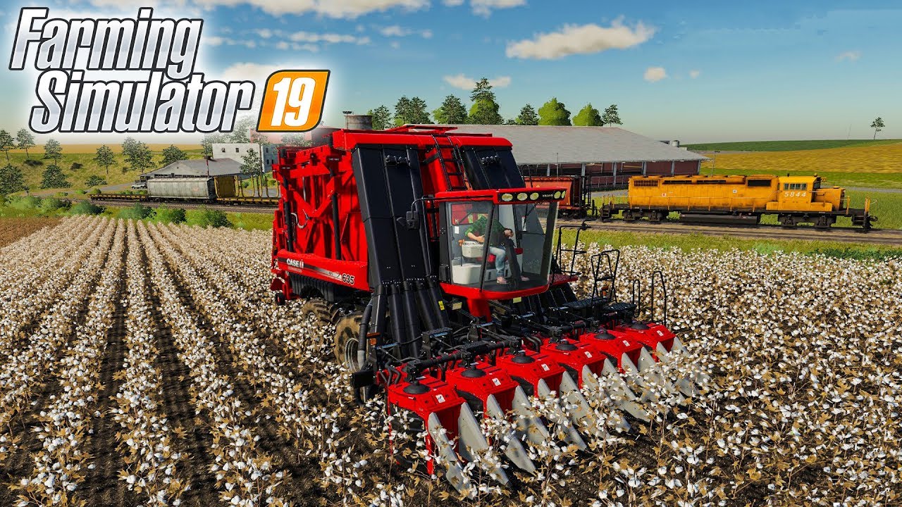 УДИВИТЕЛЬНЫЙ КОМБАЙН ДЛЯ УБОРКИ ХЛОПКА В FARMING SIMULATOR 19