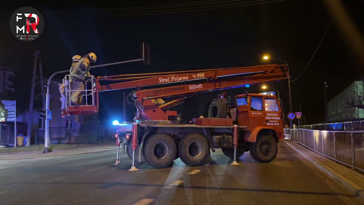 Uszkodzony sygnalizator świetlny na ulicy Poznańskiej