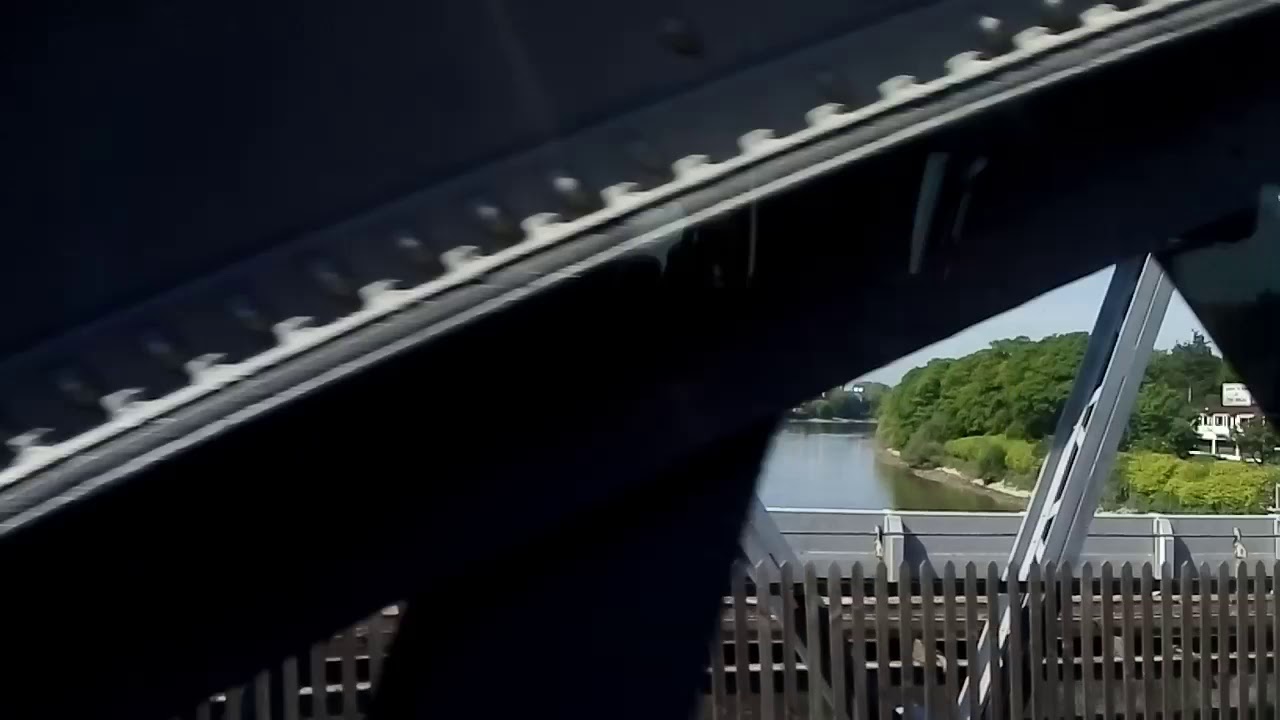 River Thames from Barnes Bridge, railway, 15/5/2019
