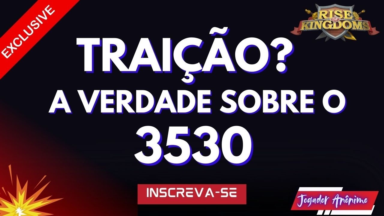 BOMBA! O que Realmente aconteceu no 3530 (com R4)
