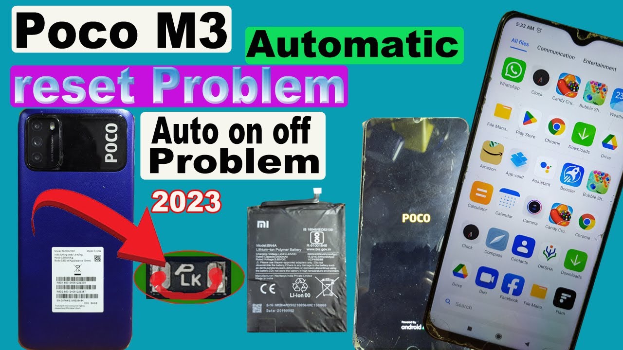 Poco M3 auto restart problem | All Poco mobile On Off Problem Solution | Poco M3 Hang reset 2023