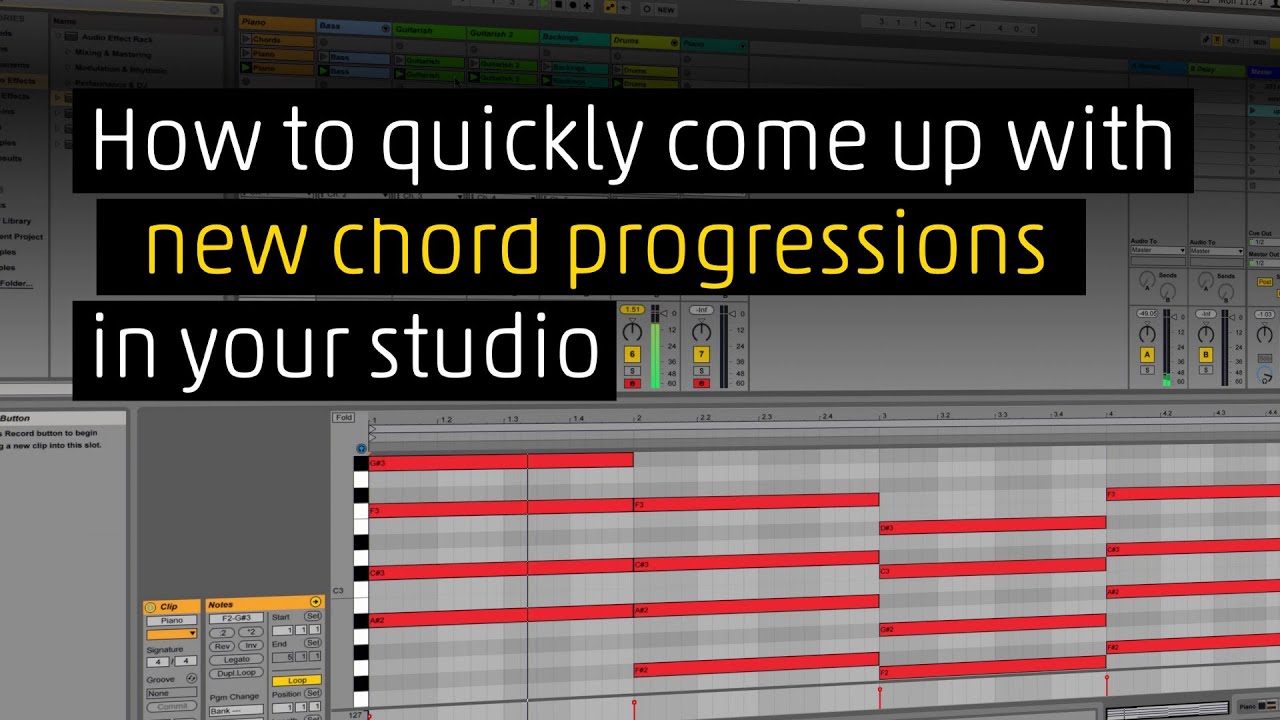 How to quickly come up with new Chord Progressions in your Studio