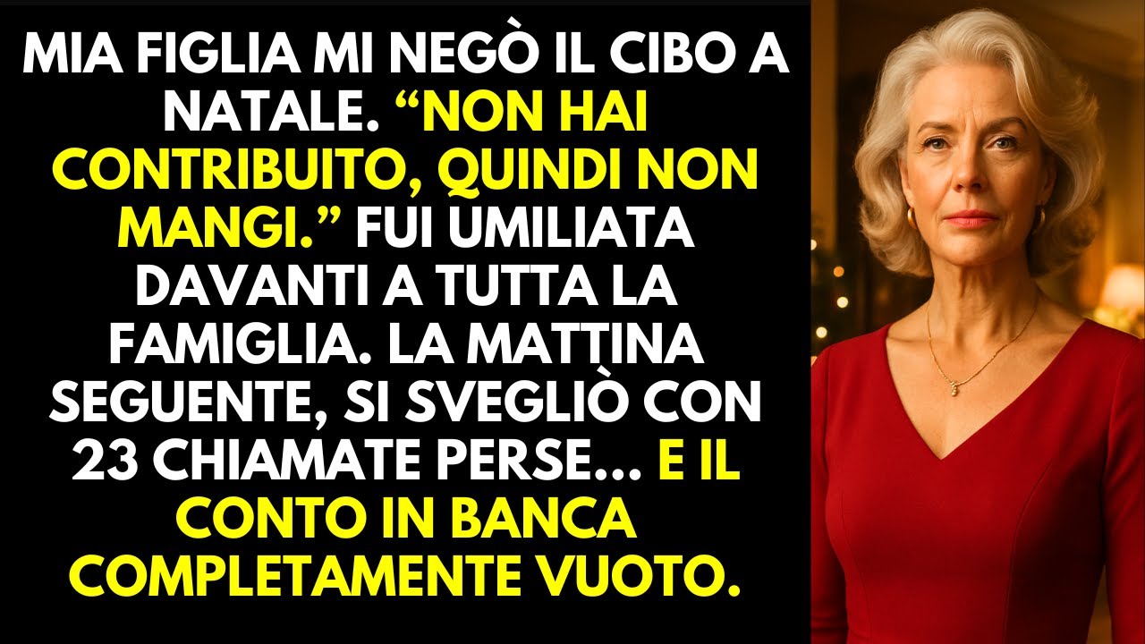 Mia figlia mi ha negato il cibo la vigilia di Natale, dicendo che “non avevo contribuito”. Allora…