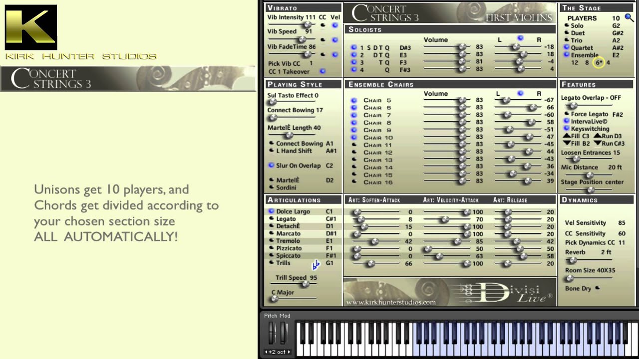 Concert Strings 3 - Section Sizes