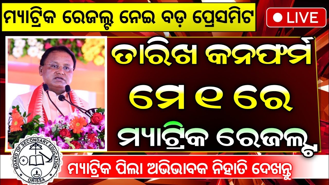 Дата объявления результатов экзаменов Matric 2026 в Одише | Результаты BSE Odisha 10-го класса 20...