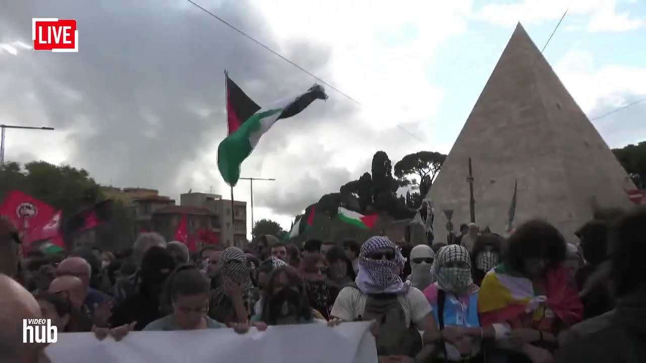 Roma, la diretta della manifestazione pro Palestina