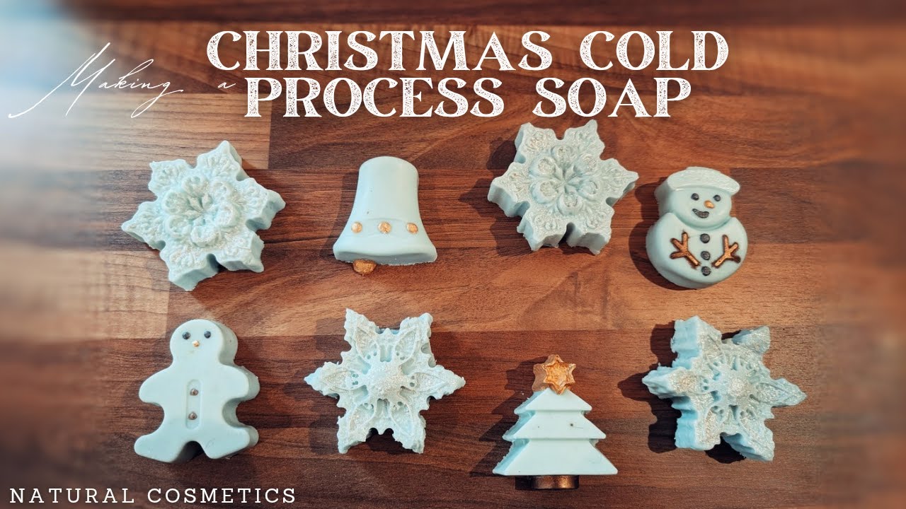 Making a Christmas cold process soap *natural cosmetics