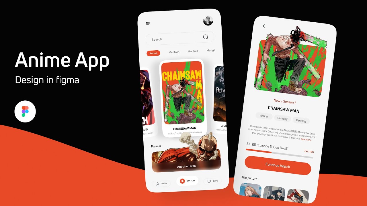 Anime App UI Design Using Figma Step By Step | Figma Tutorial
