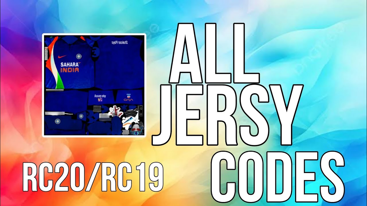 Rc20/Rc19 All Jersy Codes | Mooding Course | ShakoorPlays