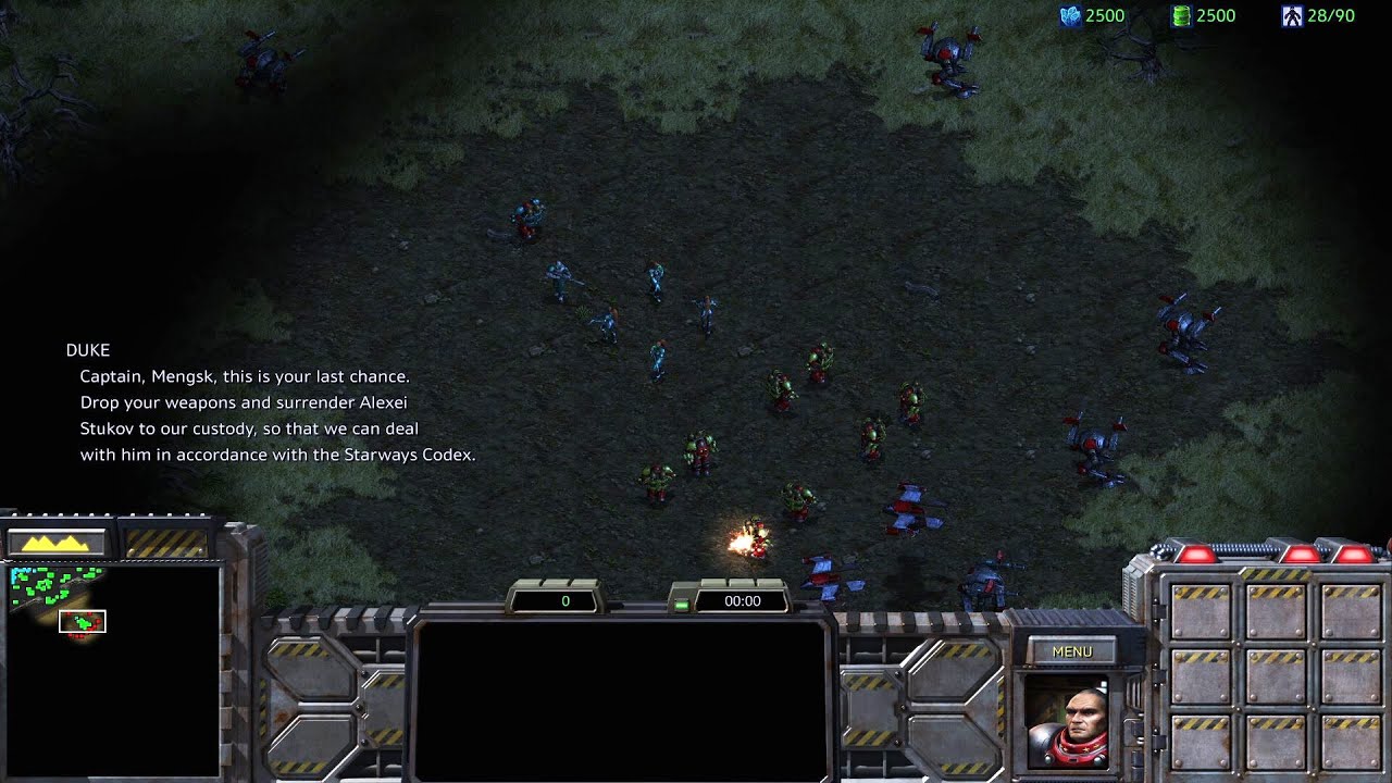 Duke attempts to arrest Mengsk and Stukov