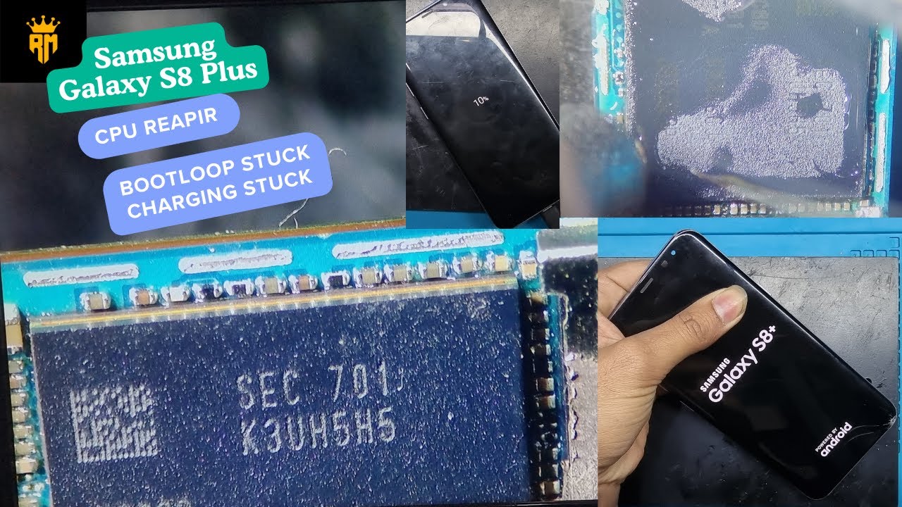 Samsung Galaxy S8 Plus завис на экране с логотипом загрузки || Нет зарядки || Ремонт процессора