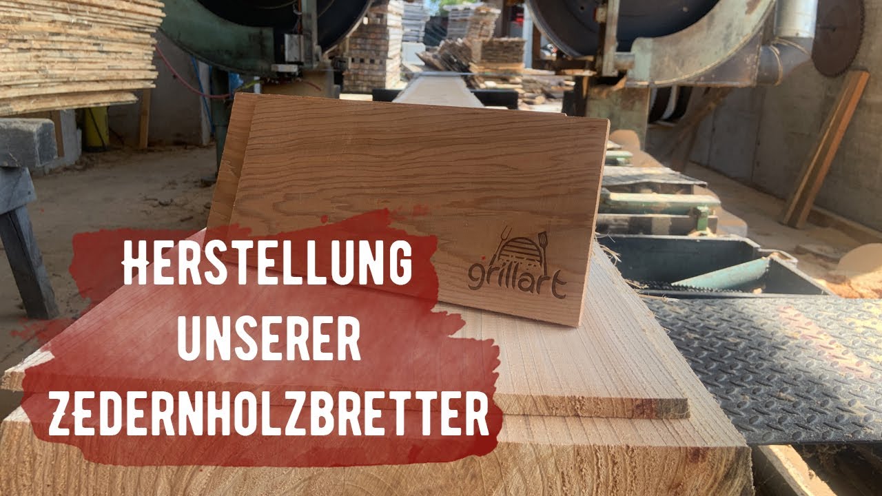 Die Herstelung der grillart Zedernholzbretter