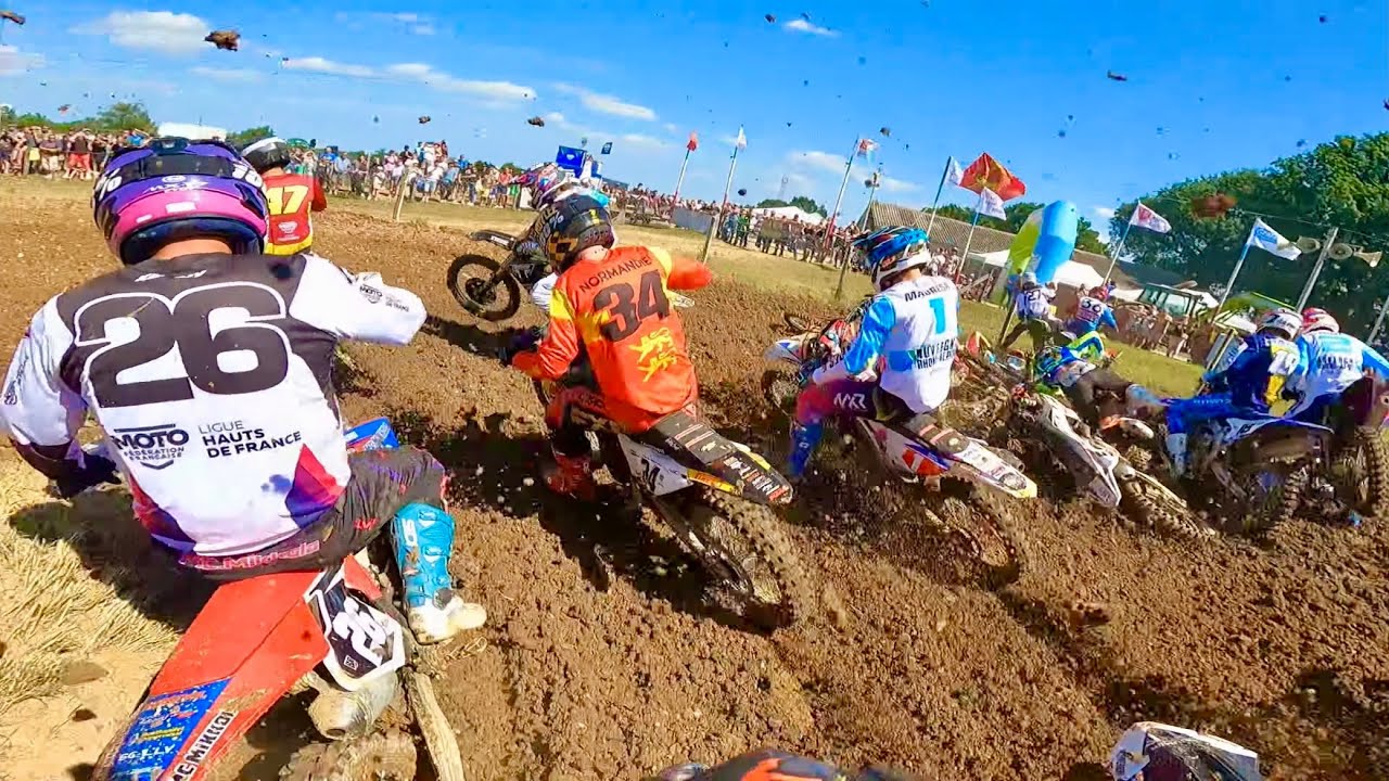 Podium au FRANCE 🇫🇷 🏆// Coupe des Régions 450cc à Ouville // Chutes, boue, problème mécanique❌