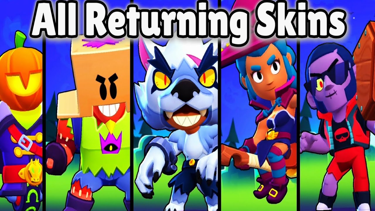 All Returning Halloween Skins and Prices (Brawl Stars)