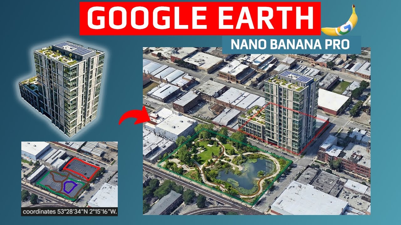 10 невероятных способов использования Nano Banana Pro с Google Earth: (Полное руководство) Реальн...