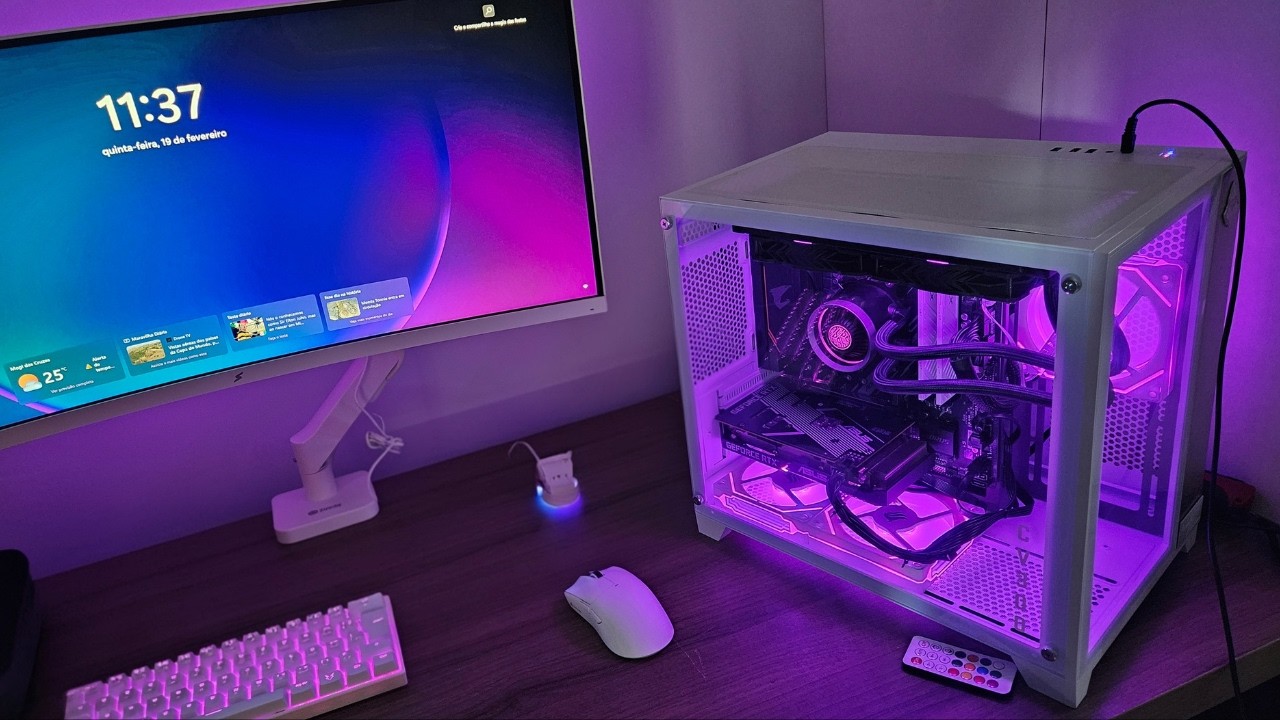 Comprei um gabinete AQUÁRIO BRANCO! (CV 300 - Purple Edition)