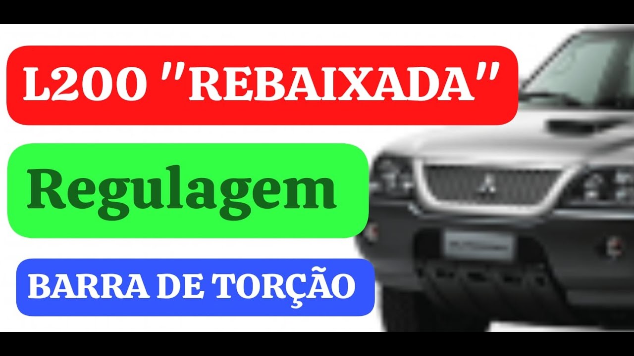L200 Regular BARRA TORÇÂO Levantar VEICULO PELA BARRA de torção. (CONFIRA CAMBAGEM APóS) #4d56
