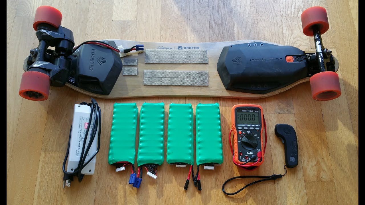How to charge Boosted Board additional 18650 cells/battery packs with the stock charger