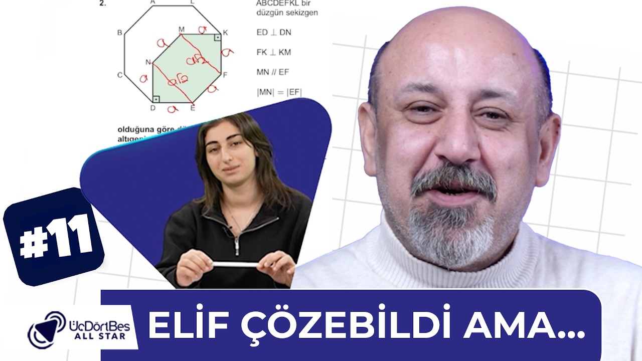 Mustafa Yağcı ÖSYM Ayarında Sekizgen Sorusu Çözüyor #üçdörtbeşallstar