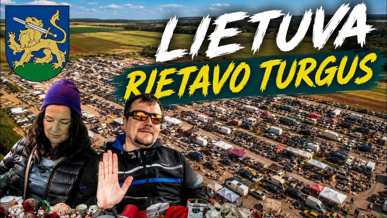 Rietavas. Самый большой рынок в регионе. Rietavo turgus. Литва.