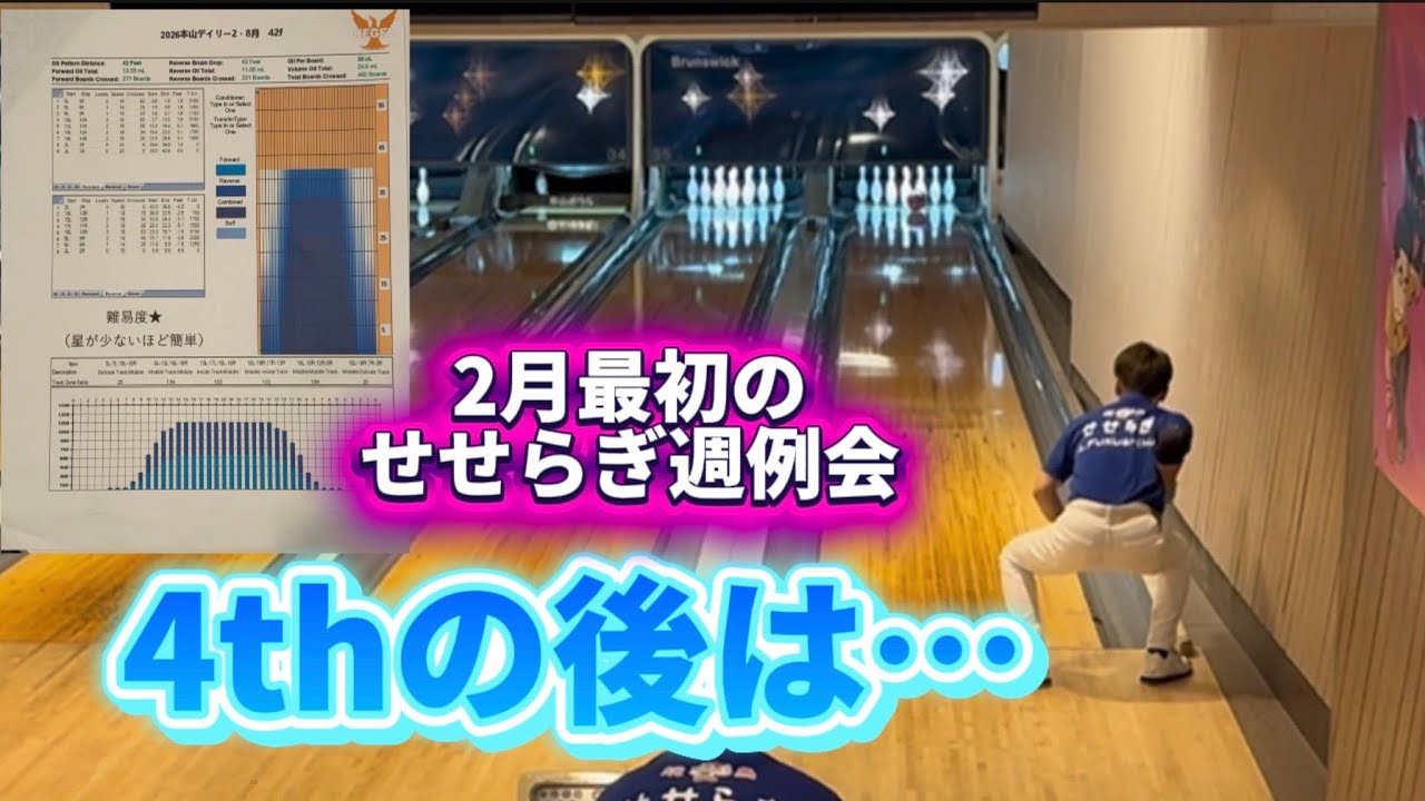 951.2月最初倶楽部せせらぎ週例会 ストライクの後は… #bowling #ボウリング #本山ボウル #42ft 